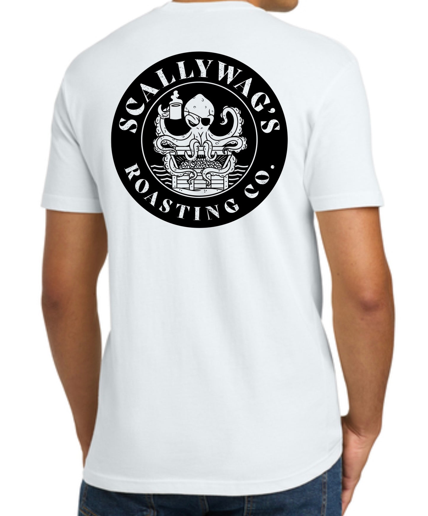 T-Shirt White With Black and White Logo