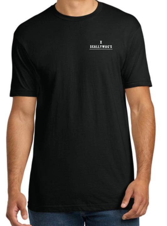 T-Shirt Black With Black and White Logo